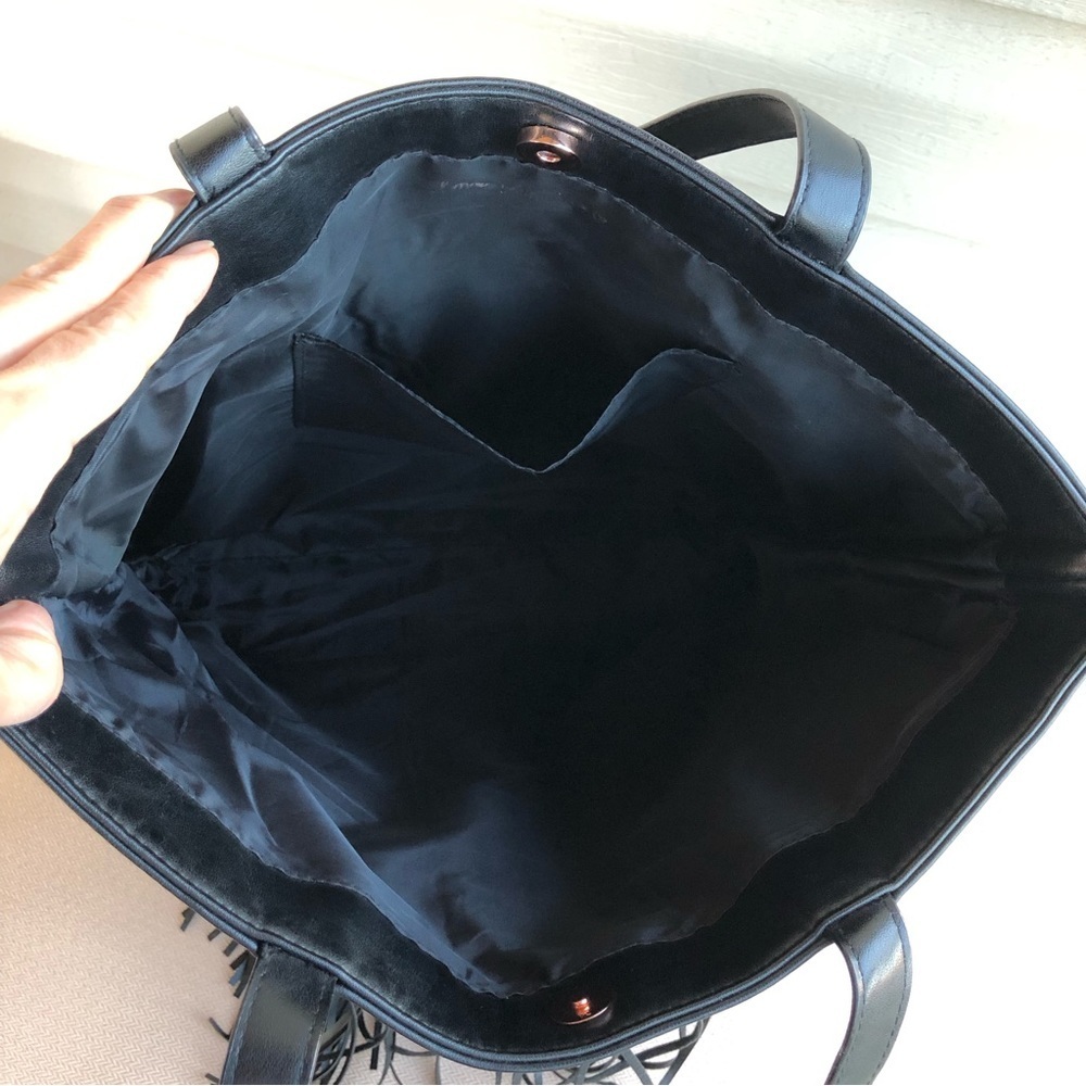 Victoria’s Secret Limited Edition 2018 Faux Leather Black Fringe Tote Bag - Picture 10 of 13